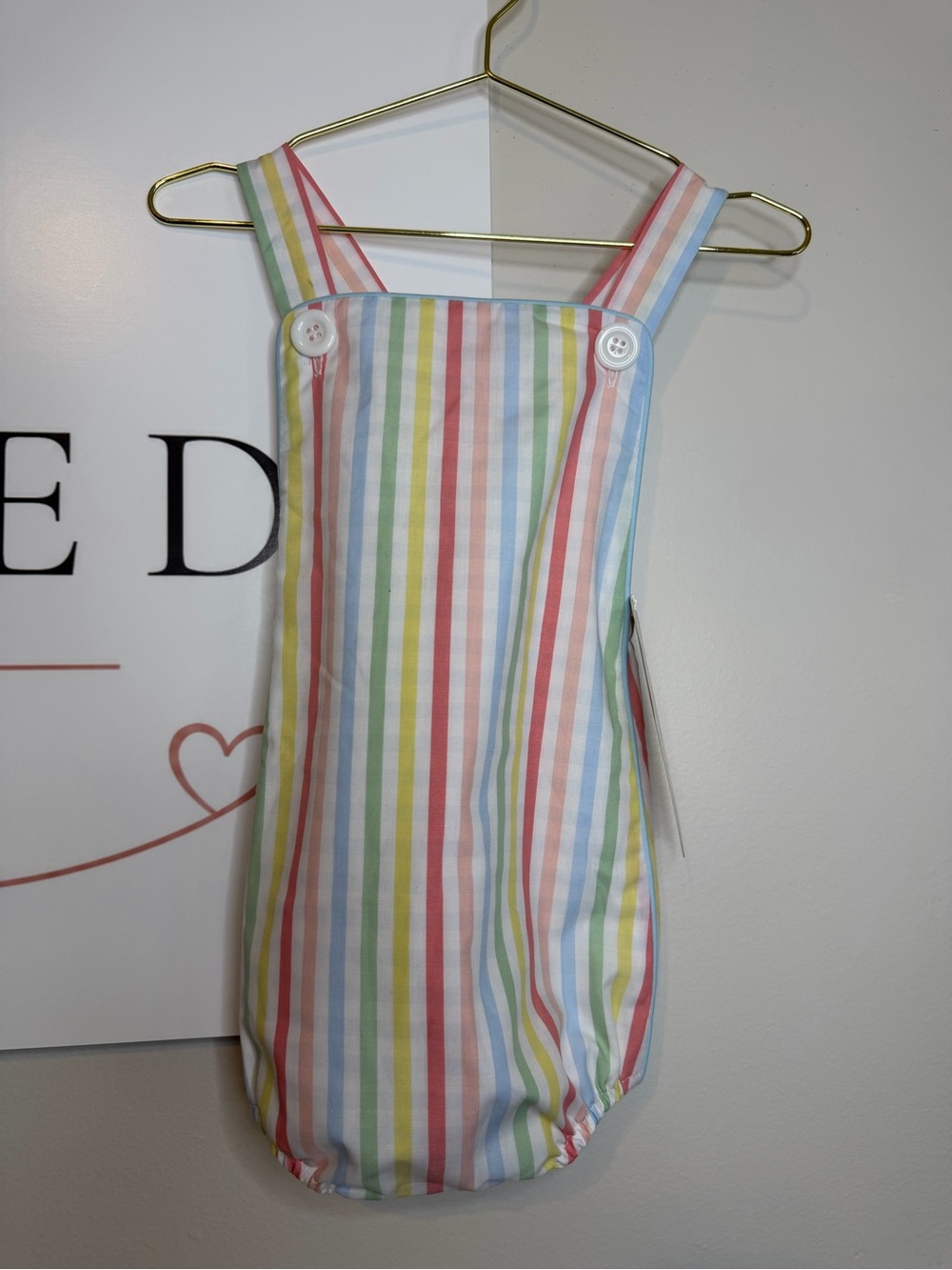 NWT Pastel Multistripe Bubble Romper for Kids - Sleeveless
